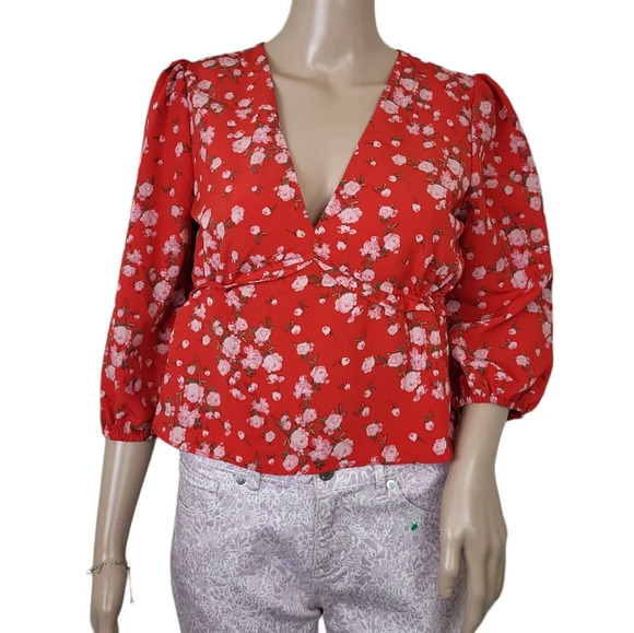 Sage the Label Floral Printed Blouse Top - Picture 1 of 12